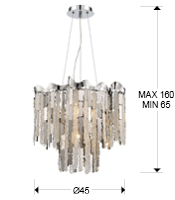Светильник подвесной LED SCHULLER CHANTAL 932401  d450 h650/1600