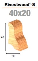 Плинтус Rivestwood-S 40x20 мм,1,2 м, шпон.дуб 173/040S20/8