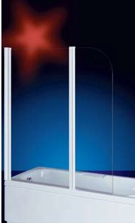 Ограждение душевое шторка для ванны FERBOX FLIPPER 2 ST2C6T-410 бронза 70+40x140cm