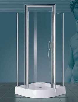 Кабина душевая с распашной дверью FERBOX CINDY 90  DCIC6TC290DX хром 88x90x205cm
