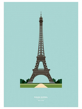 Постер IMAGE REPUBLIC LE DUO ARCHI EIFFEL TOWER FRANCE 01DUO.EIFFE 300х400