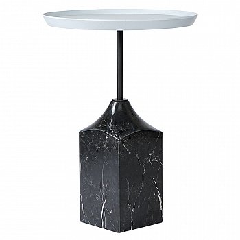 Столик кофейный BERG Sustainable collection BB0000147 серый/черный мрамор 380х380х530