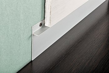 Плинтус PROSKIRTING INS алюминий анадированный серебро h60мм L 2м PKINSAA 60