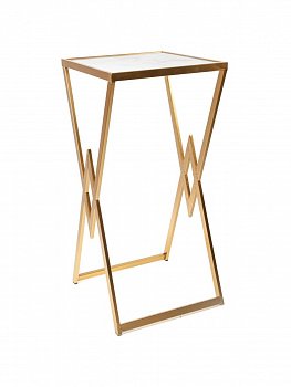 Столик приставной с белым мрамором 33x33x70 см Casaentera CE04-54-085