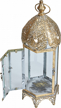 Подсвечник в виде фонаря Эфиопия 18х18х50см Casaentera CE04-57-262
