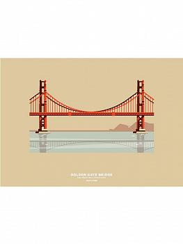 Постер IMAGE REPUBLIC LE DUO ARCHI GOLDEN GATE USA 05DUO.GOLDE 560х760
