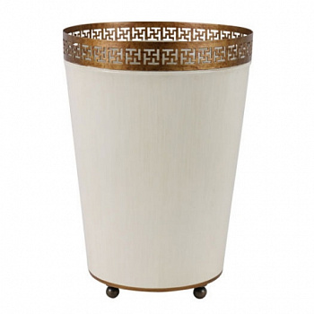 Корзина для бумаг напольная G&C interiors CH/AH/YT225A/CR H:34 W:24D:24 бежевый/золото