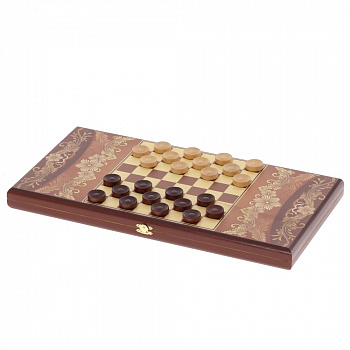 Игра настольная 2 в 1 ( шашки, нарды) "Узор", L50 W25 H4 см