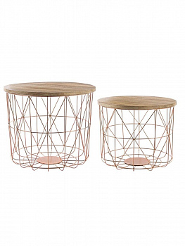 Столик кофейный  BIZZOTTO COPPER WEAVE 0746057  d400x320h