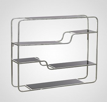 Полка подвесная Поталь металл серебро Casaentera 76х16.5х60.5 см CE07-JX2366silver