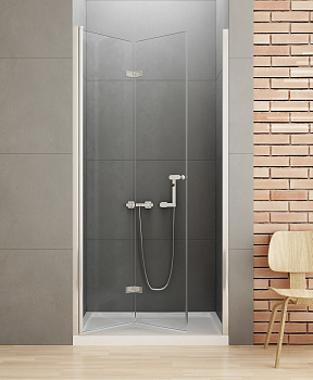 Ограждение душевое дверь в нишу складная NEW TRENDY NEW SOLEO L D-0135A хром 1000x1950