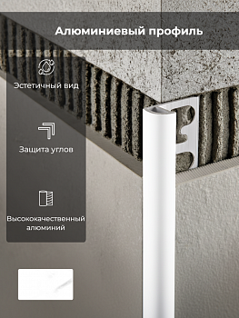Профиль PROJOLLY H=12.5мм алюм. окраш. белый L 2,7 м PJA125-01