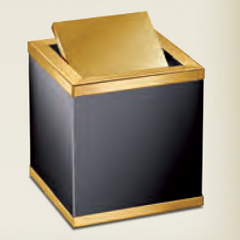 Баночка для мусора WINDISCH BLACK COLLECTION 89704NO чёрный/золото 133x133h145