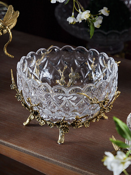 Чаша на ножках 28х28х14см Casaentera CE04-31G2732/HGL486/GLASS