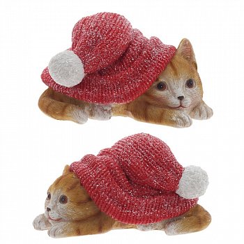 Фигурка декоративная "Котенок", L13,5 W8 H7,5 см, 2в.