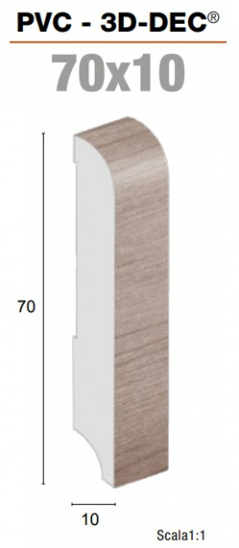 PVC 3D-DEC 70x10 cement