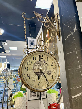 Часы на стену двухсторонние Casaentera CE12-1963251 бронза 230х90х440h