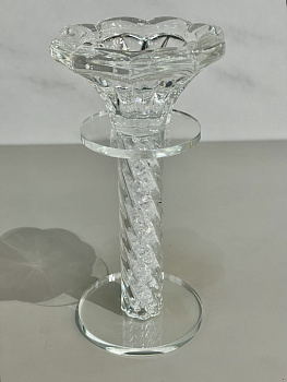 Подсвечник прозрачный Casaentera 6х6х13.5 см CE02-814739