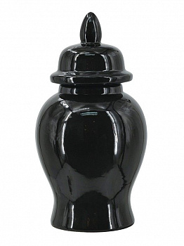 Ваза с крышкой 16х16х31см Casaentera CE04-C6183-BLAC
