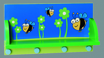 Вешалка настенная с крючками и полкой  HERMANOS INFANTIL 90361 240x460x120