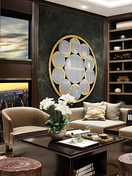 Зеркало SCHULLER ZENDAYA GOLD 619240 d1200х25