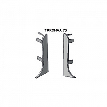 Заглушка правая PROSKIRTING SHELL 70 окраш.пластик анод.серебро TPKSHAA 70DX