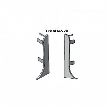 Заглушка правая PROSKIRTING SHELL 70 окраш.пластик анод.серебро TPKSHAA 70DX