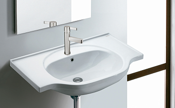 Раковина подвесная с переливом BATHCO BUCAREST 4102 белый 800x500x210