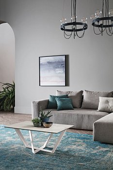 Столик журнальный TARGET POINT PRIAMO TL165 L900xP600xH370 bianco0108/carrara 3608