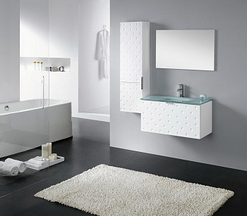 Комплект раковина с тумбой с зеркалом BATH AND KITCHEN VERSALLES 10044AQ аквамарин/белый 800x400x400