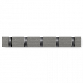 Вешалка настенная горизонтальная UMBRA FLIP 5 318850-1045 серый 508х65х30
