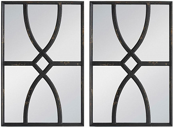 Зеркало, набор 2 предмета 40x3x60см Casaentera CE04-49062-BLK-DS