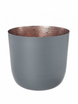 Ваза для свечи GIFT COMPANY MADRAS 76678 серый d150 h130
