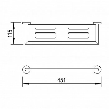Полка BRUMA MARIS 177 001 4MG сталь оружейная 451x115