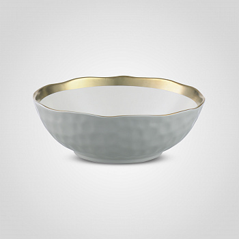 Салатник Cracked Casaentera CE07-A2005809-1 белый/золото d220х75