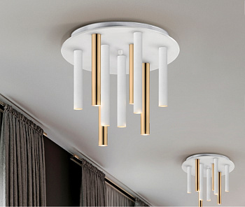 Светильник потолочный LED SCHULLER VARAS GOLD/WHITE 374064 d420х350h