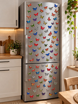 Магнит Бабочка набор 120 шт картон цветной Casaentera 4-10 см CE12-9668922-1