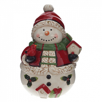 Фигурка декоративная "Снеговик" (свет, муз), L21 W18,5 H29,5
