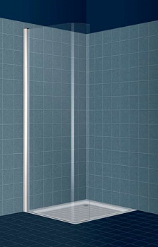 Ограждение душевое стенка неподвижная FERBOX WALL ROUND FIX 90 ROUC6TC888 хром 86/88x185cm