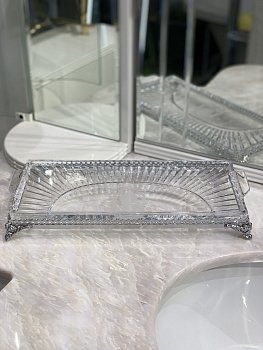 Поднос IL PARALUME MARINA SET CAMEO BA213/CR/TR хром h40 350x160
