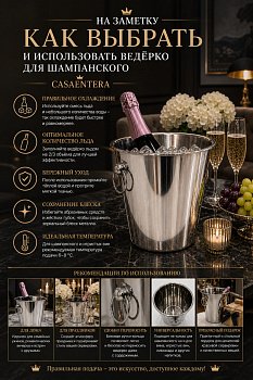 Ведерко для шампанского металл серебро Casaentera 21.5х21.5х20.5 см 4.4 л CE12-10658284