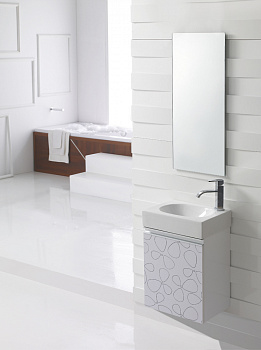 Комплект раковина с тумбой с зеркалом BATH AND KITCHEN ICE 10007BL белый/белый 400x300x500/400x700