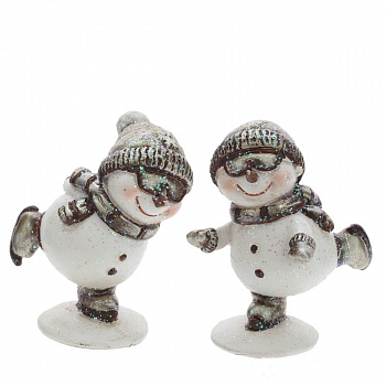 Фигурка декоративная "Снеговик", 2в., L5 W3,5 H6,5