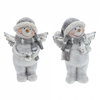 Фигурка декоративная "Снеговик", 2в., L4,5 W3,5 H6,5