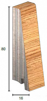 Плинтус Rivestwood Skuadro 80x16 мм, 2,4 м, шпон.клен канадский 164/080K16/8