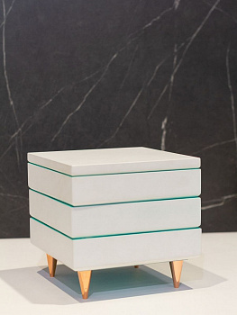 Шкатулка трехярусная GIFT COMPANY QUARTIER 77443 белый 240x207x240