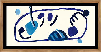 Постер в раме G&C art studio  RP7845PPBL/474OAK 1200х670
