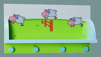 Вешалка настенная с крючками и полкой HERMANOS INFANTIL 90372 240x460x120
