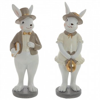 Фигурка декоративная "Зайка", L6 W5,5 H15 см, 2в.