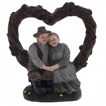 Фигурка декоративная "Бабушка с дедушкой", L18 W9,5 H18 см